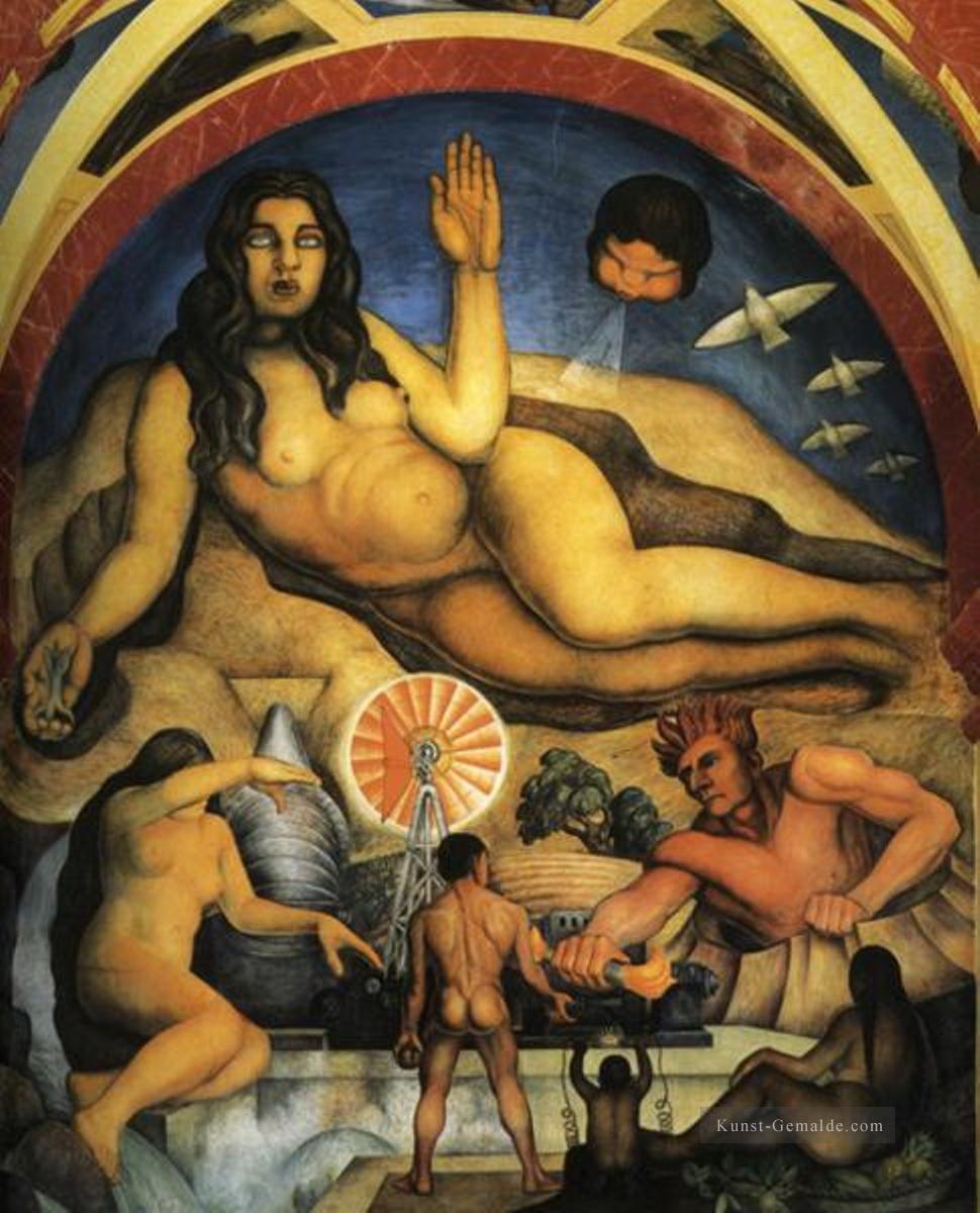 die befreite Erde mit den Naturgewalten 1927 Diego Rivera Ölgemälde